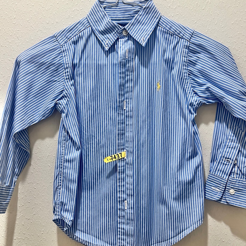 🇺🇸 Ralph Lauren Blue Striped Kids Shirt